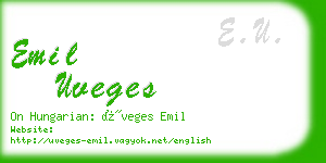 emil uveges business card